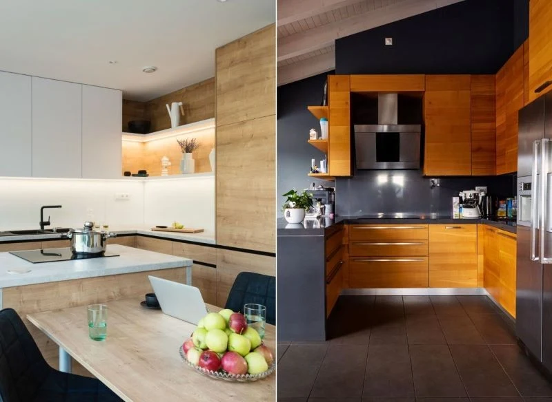 Połączenie bieli z drewnem nadal nie wychodzi z mody