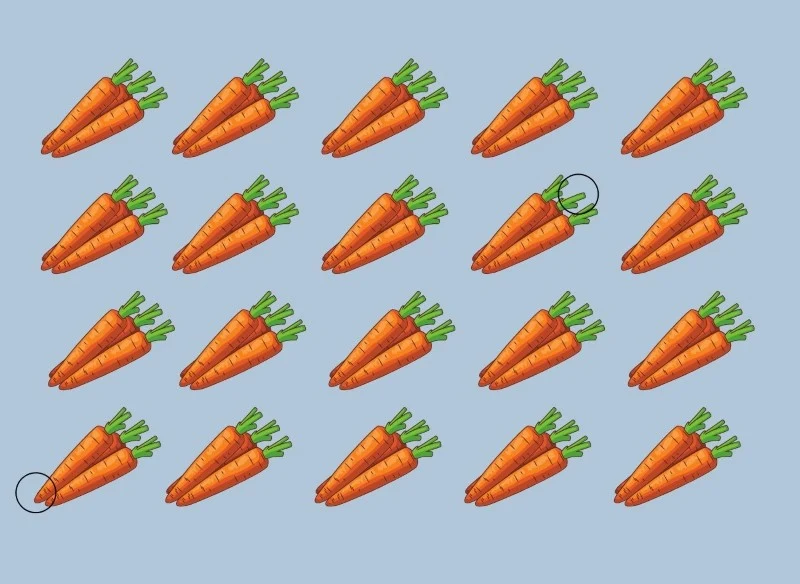 Tylko nieliczni potrafią rozwiązać marchewkową zagadkę optyczną w mniej niż 10 sekund