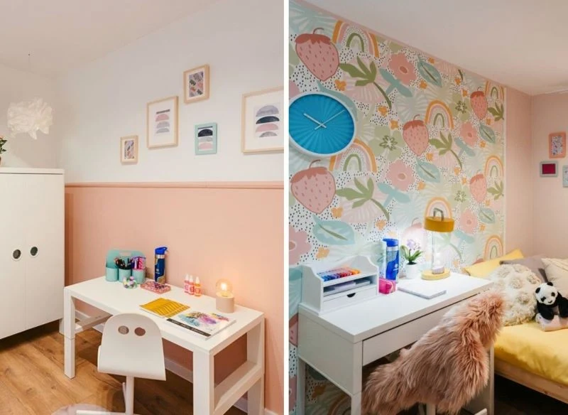 W przypadku mniejszych dzieci biurko stanowi miejsce pracy twórczej – tam pociecha rysuje, maluje, układa klocki, eksperymentuje plastycznie