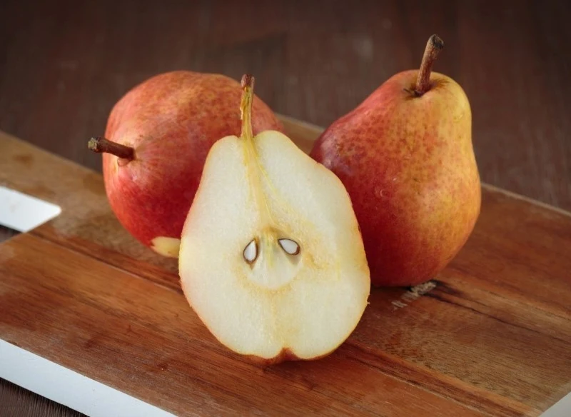 Grusza Red Bonkreta Williamsa rodzi duże, smaczne i aromatyczne owoce