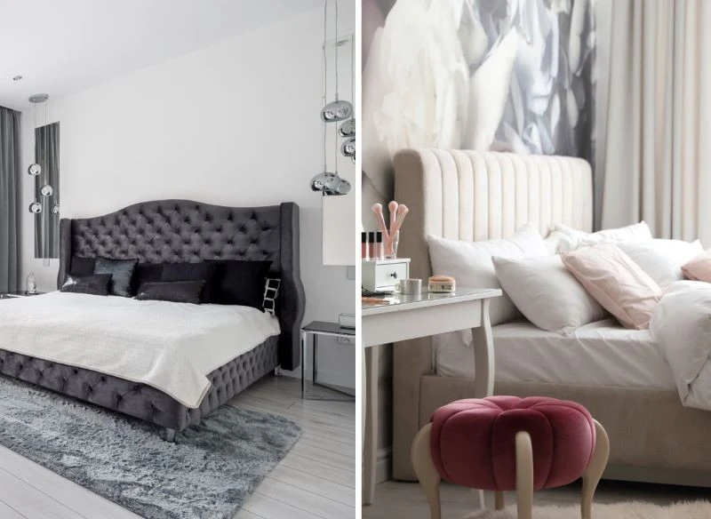 Paletę kolorów glamour wykorzystasz w każdym z pomieszczeń, ale szczególnie ciekawie można połączyć jej odcienie w sypialni, sięgając po farby, tek...