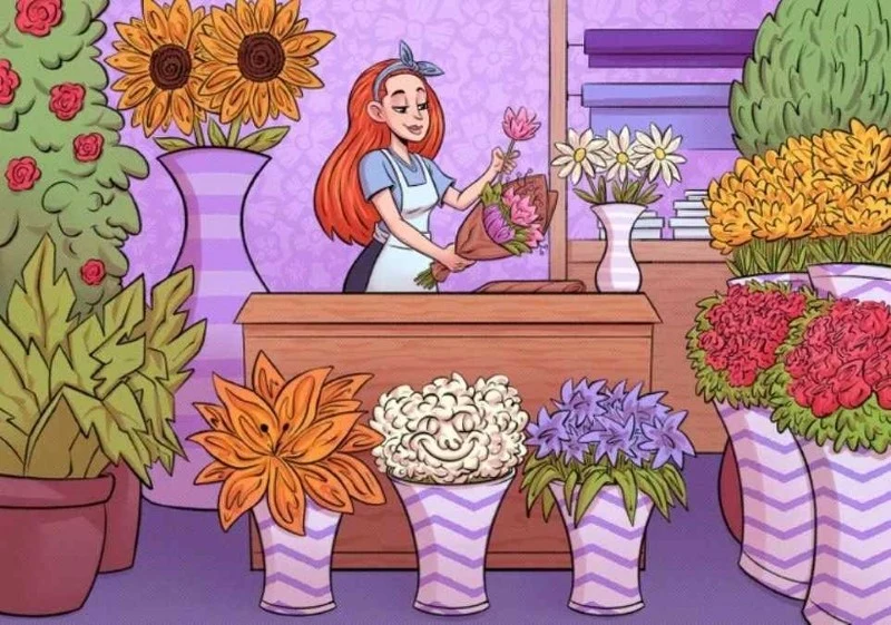 W kwiaciarni ukryte są twarze