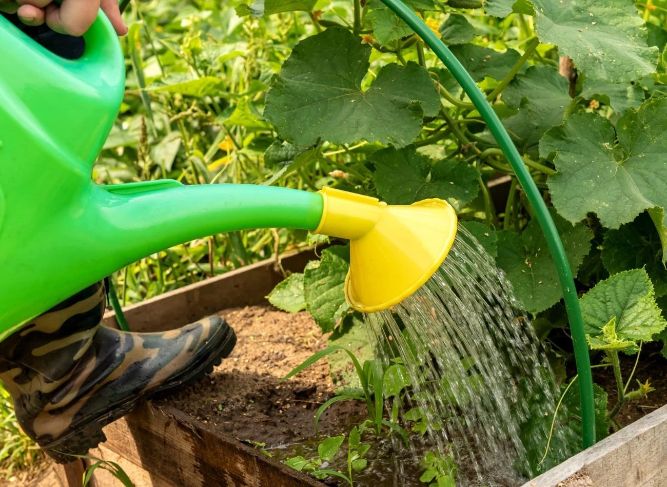 Ogórki do prawidłowego wzrostu potrzebują częstego podlewania