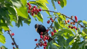 Szpaki wyrządzają szkody w uprawach owocowych, ale robią też dużo dobrego dla ogrodu.