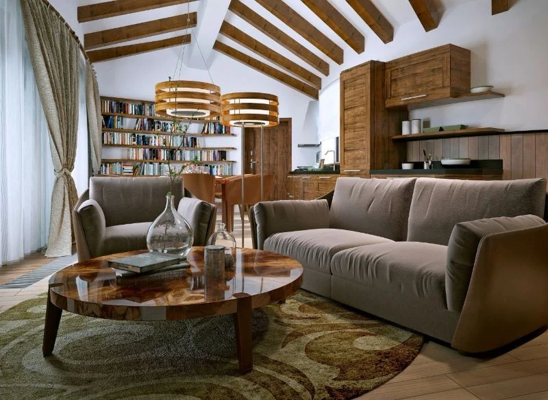 Kolory ziemi są jednym z wyróżników nowoczesnego stylu rustykalnego