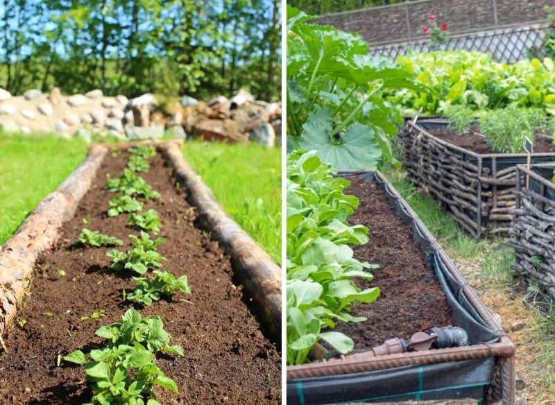 Każdy typ grządki da się wkomponować w istniejącą aranżację ogrodu, tylko trzeba mieć pomysł na jej wykończenie