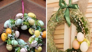 Czym udekorować wianek z bukszpanu? Kolorowymi kwiatami, barwnymi pisankami lub trawą i gałązkami wierzby. W tej kwestii mamy pełną dowolność, bo do gałązek bukszpanu pasuje niemalże wszystko.