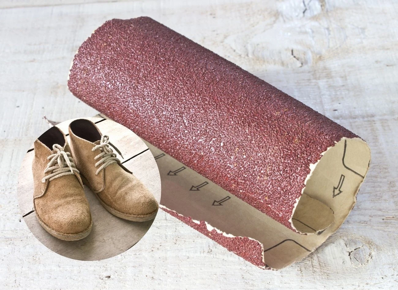 Nic nie tak dobrze nie wyczyści zabrudzonego zamszu, jak papier ścierny