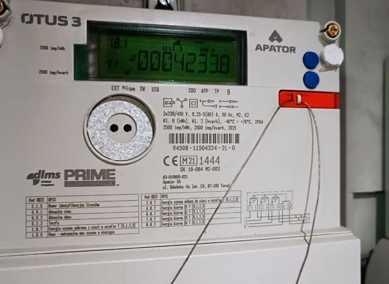 Niewyraźny wskaźnik poboru energii na uszkodzonym ekranie LCD, brak podświetlenia, migające lampki czy nagrzana obudowa wymagają zgłoszenia