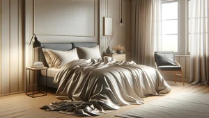 Pościel satynowa wyróżnia się przede wszystkim swoim unikalnym połyskiem