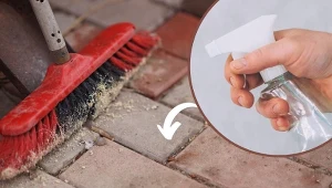 Po zimie na kostce brukowej mogą pojawić się plamy, które wydają się nie do usunięcia.