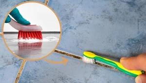 Domowe środki pomogą usunąć stary brud z fug.