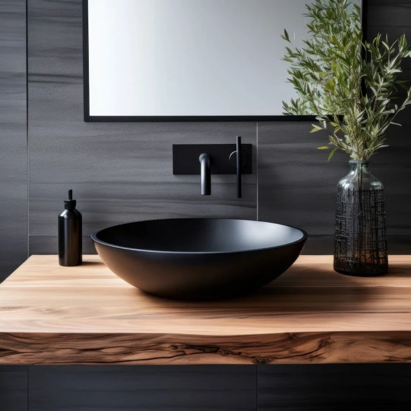 Czarna ceramika to ciekawe i niebanalne, choć coraz częściej spotykane rozwiązanie