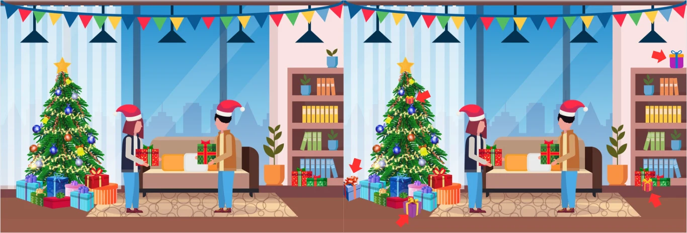 Tylko nieliczni potrafią odnaleźć ukryte prezenty w mniej niż 15 sekund