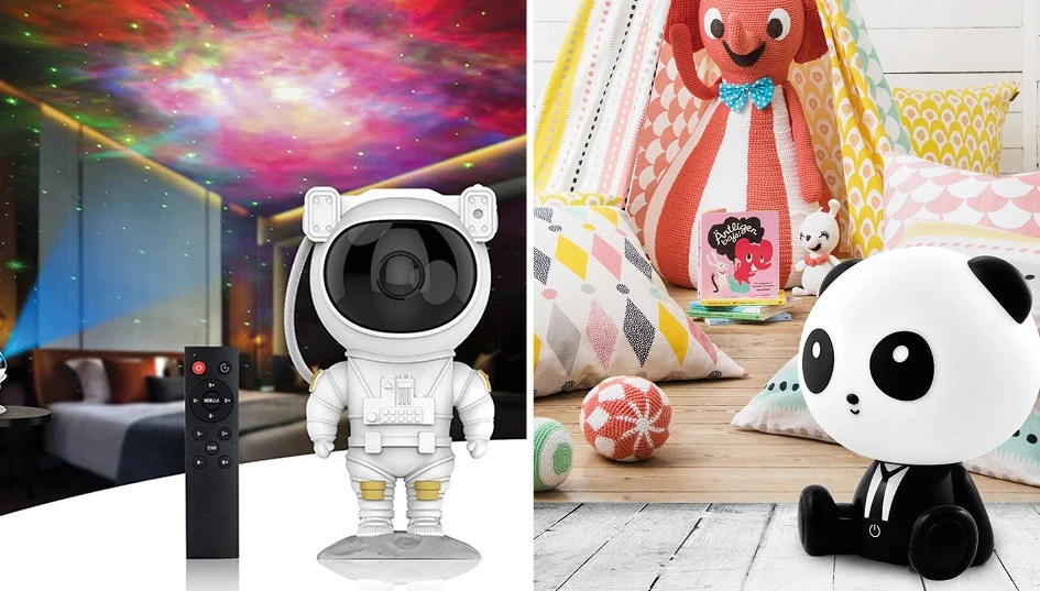 Projektor ledowy astronauta albo dekoracyjna lampka to praktyczne prezenty dla dzieci