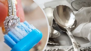 Srebrne sztućce lub biżuterię można wyczyścić z pomocą domowych sposobów.