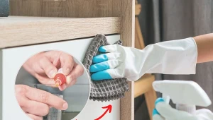 Jak szybko usunąć brud i tłuszcz z szafek kuchennych? Wystarczy mieszanka z domowych artykułów.