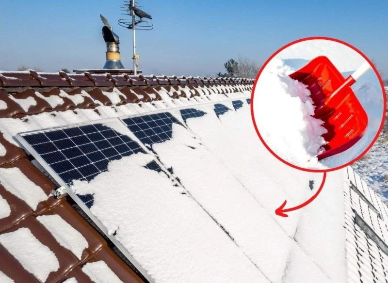 Usuwanie śniegu z instalacji fotowoltaicznej wymaga szczególnej staranności