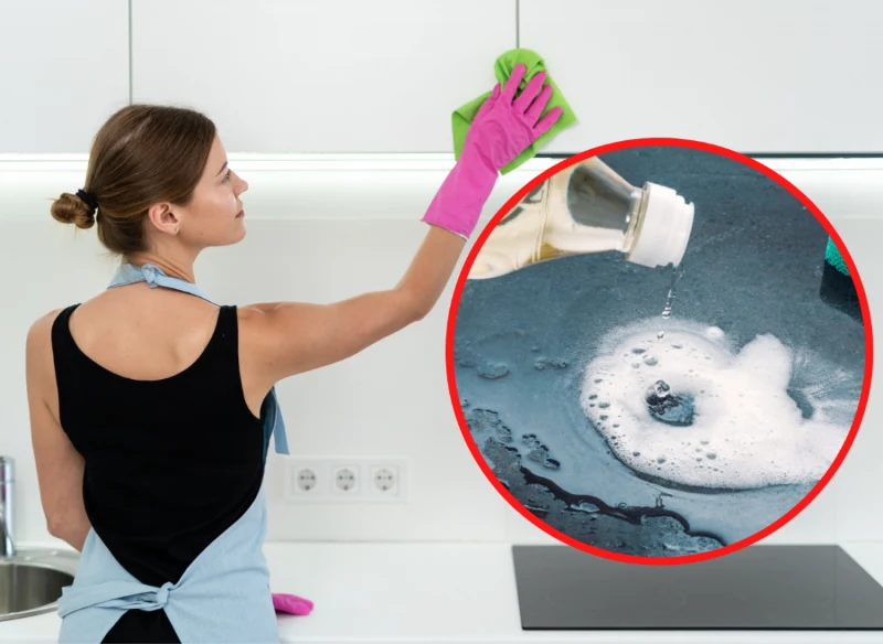 Zaschnięty tłuszcz z mebli kuchennych można usunąć domowymi sposobami