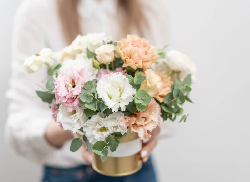 Eustoma pięknie prezentuje się w formie bukietu