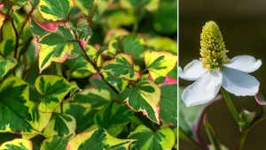 Pstrolistka sercowata to kwitnąca bylina o ozdobnych liściach.