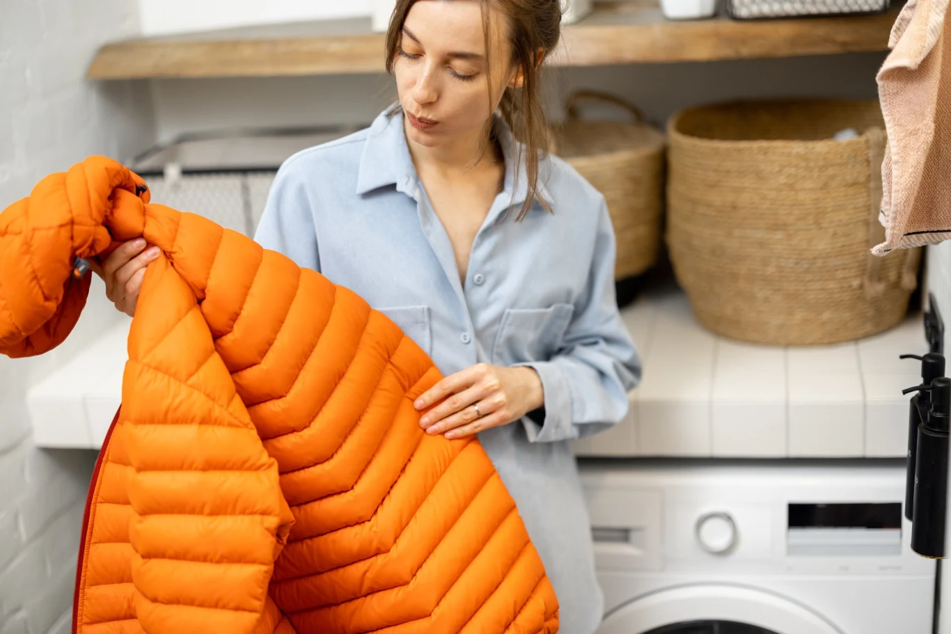 Do prania kurtki puchowej zawsze używaj tylko detergentów przeznaczonych do puchu