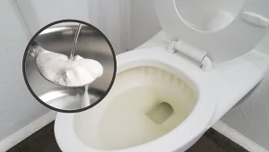 Żółte zacieki w toalecie dobrze usunie też pasta zrobiona z sody oczyszczonej i odrobiny wody. Fot.123RFcom