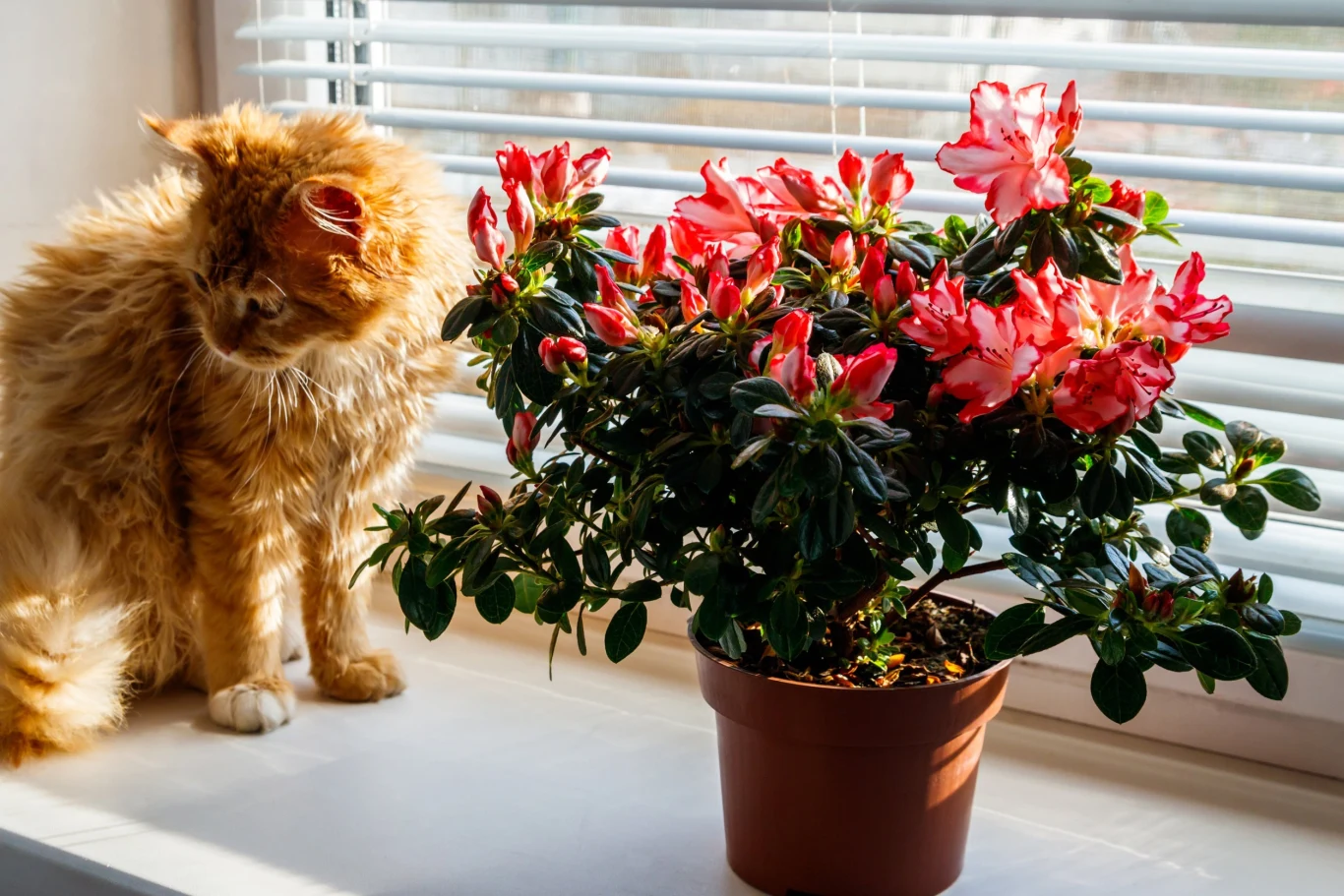 Azalia jest silnie trująca dla kotów