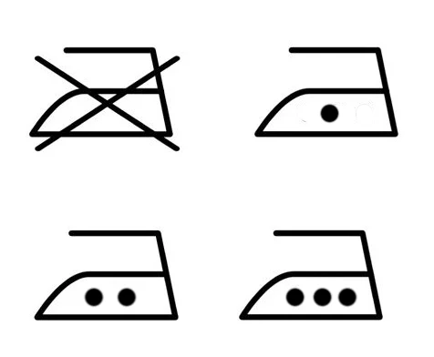 Symbole żelazka na metkach odzieżowych dotyczą prasowania