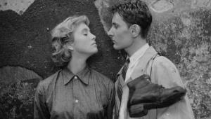 Zofia Marcinkowska i Henryk Boukołowski w filmie Kazimierza Kutza "Nikt nie woła" (1960)