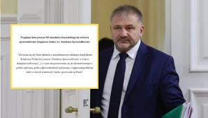 Waldemar Żurek pokazał fragment listu Jarosława Kaczyńskiego do Zbigniewa Ziobry