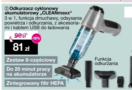 Akumulatorowy odkurzacz