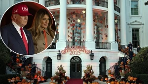 Melania Trump w halloween'owej stylizacji. Zadała szyku w Białym Domu 