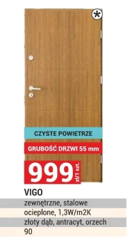 Drzwi zewnętrzne Orzech