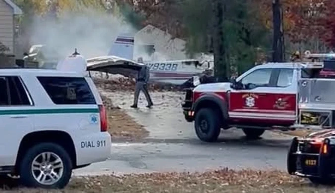 Katastrofa lotnicza w USA. Awionetka rozbiła się przed domem 