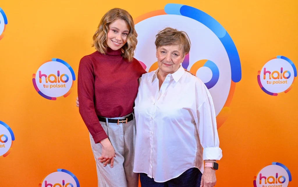 Martyna Serafin z babcią Marianną w "halo tu polsat"