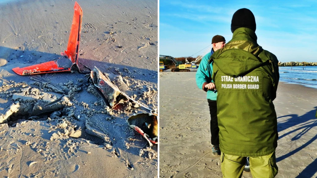 Wojskowy dron znaleziony na plaży w Ustce