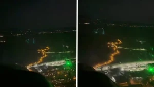 Celował laserem w stronę pilotów. Policja ma sprawcę, zaskakujący finał