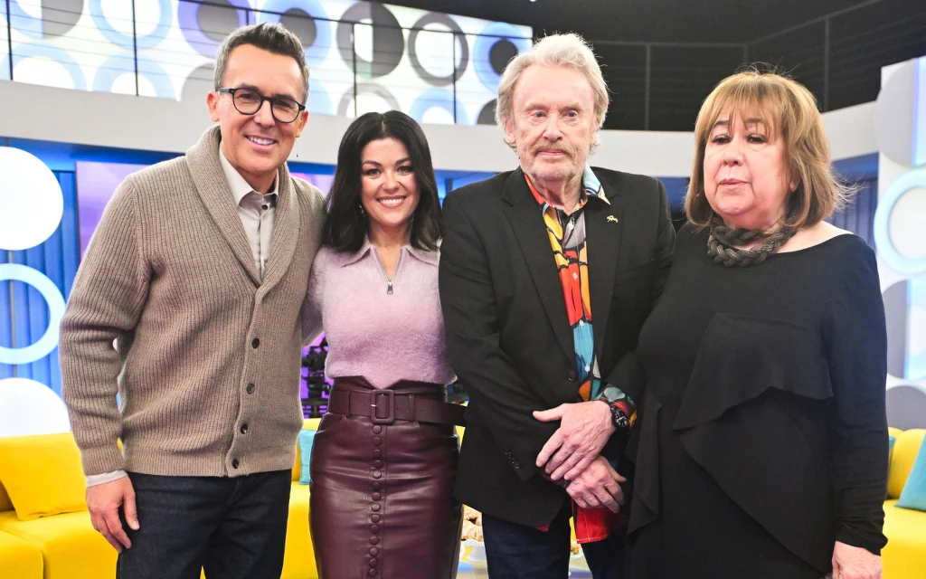 Krystyna Demska-Olbrychska z Danielem Olbrychskim w "halo tu polsat" w listopadzie 2024 roku