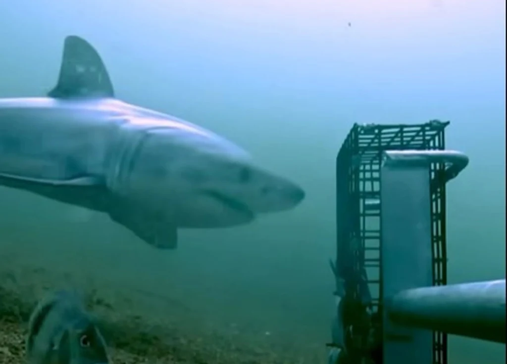 Żarłacz biały sfilmowany niedaleko Rhode Island Żarłacz biały sfilmowany niedaleko Rhode Island