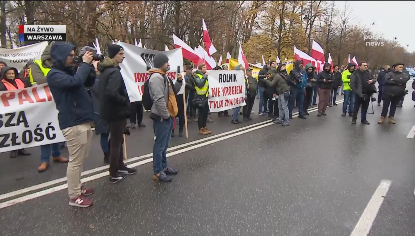 "Wydarzenia": Protest rolników. Plantatorzy tytoniu przyjechali do Warszawy