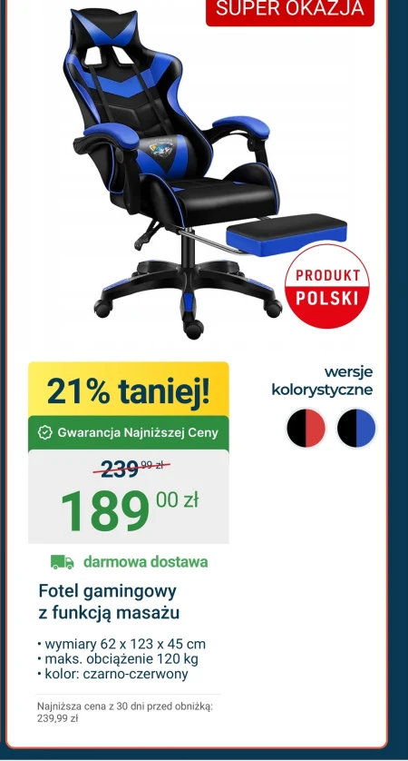Fotel gamingowy Polski