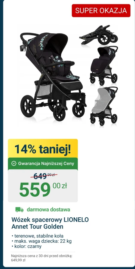 Wózek dla dziecka Lionelo