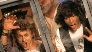 Grafika promująca film "Wspaniała przygoda Billa i Teda"