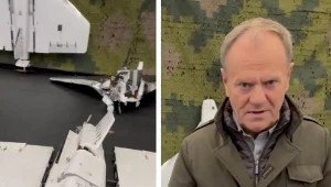Tusk pokazał zniszczone bezzałogowce. "Tak skończy każdy wrogi dron"