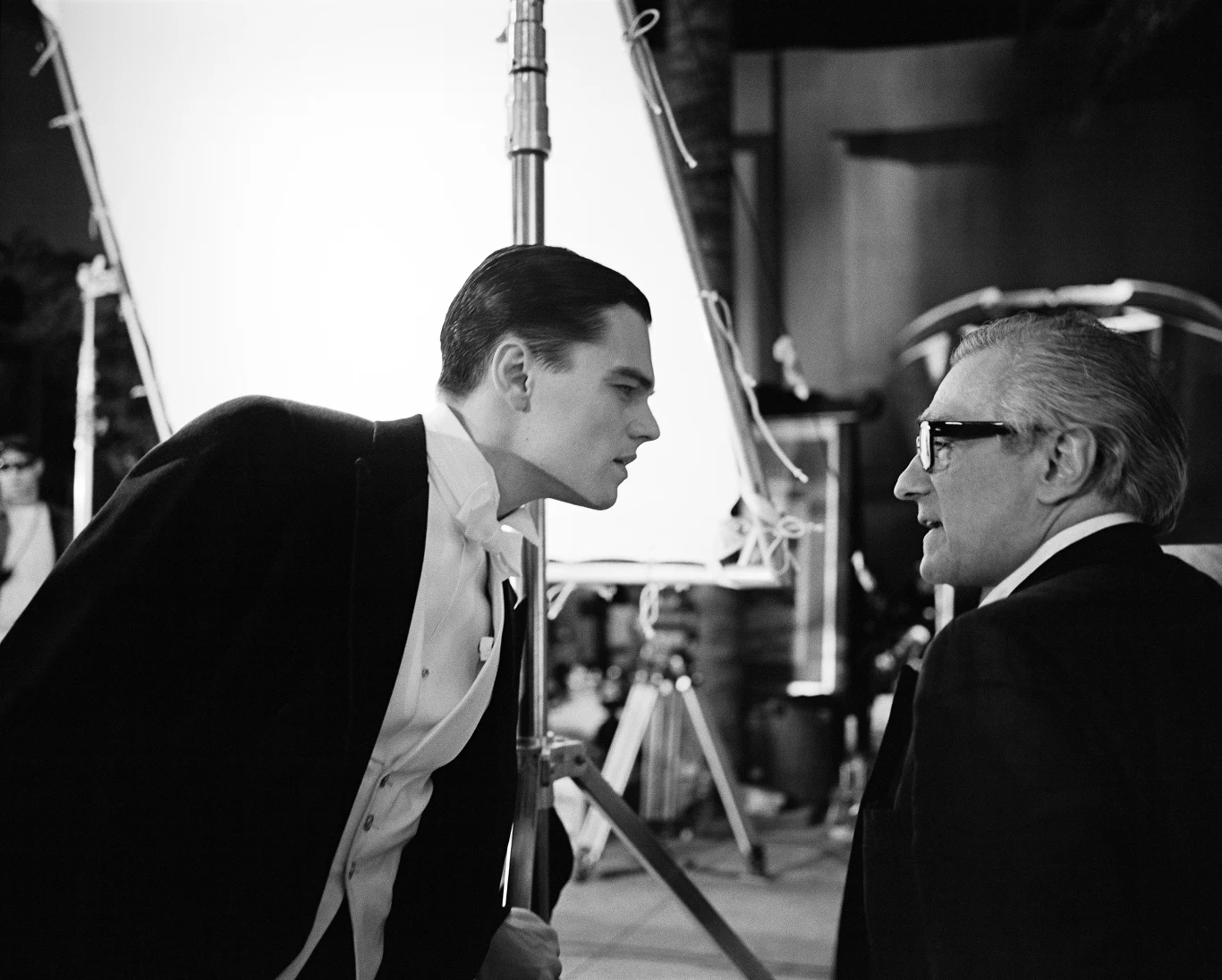 Leonardo DiCaprio i Martin Scorsese na planie filmu "Aviator" / "Pan Scorsese"