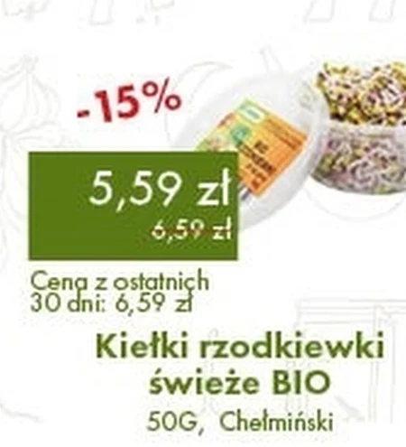 Kiełki rzodkiewki Chełmiński