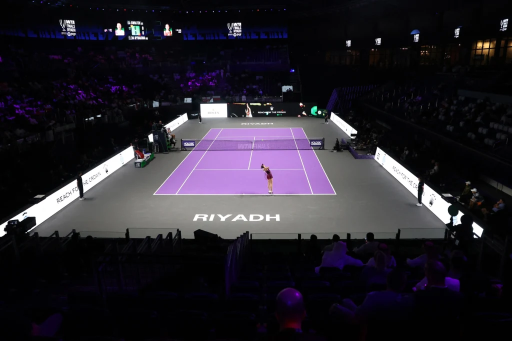 Główny kort WTA Finals 2025 w Rijadzie Główny kort WTA Finals 2025 w Rijadzie