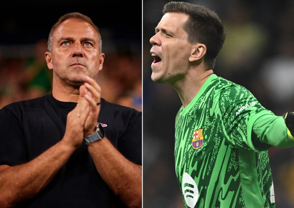 Hansi Flick i Wojciech Szczęsny Hansi Flick i Wojciech Szczęsny