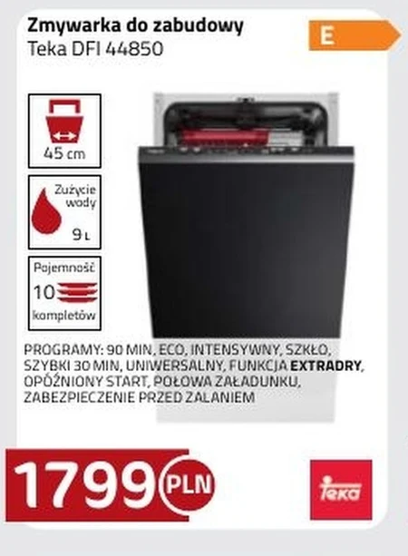 Zmywarka do zabudowy Teka